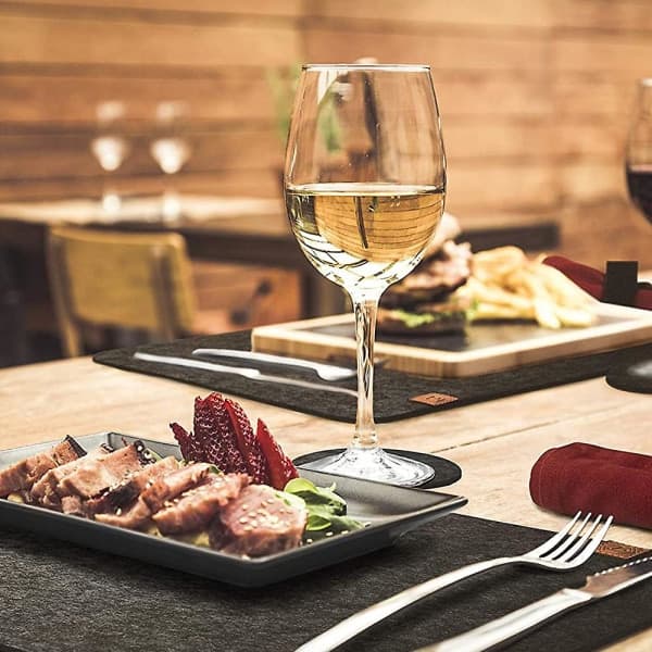Filt coasters i filt & læder - vaskbare coasters til borde og krus