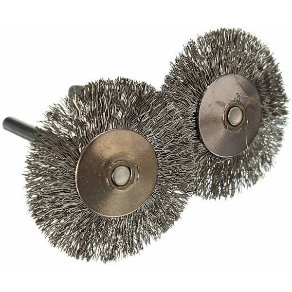 10 stk. børsteslibeskive i rustfrit stål, rund børste, 25 mm diameter til