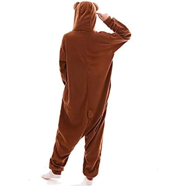 Björndräkt Onesie Pyjamas Kvinnor Män Djur Cosplay En Delad Halloween Jul Hemkläder M