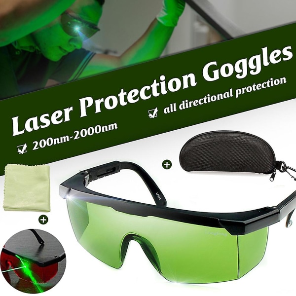 Laserbeskyttelsesbriller 200nm-2000nm Laservernbriller Od4+ Stilige vernebriller