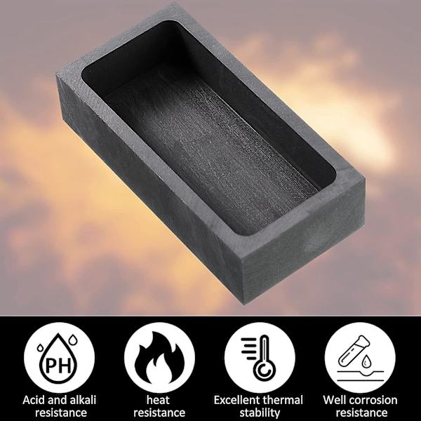 2 stk 1 kg 665 g Grafit Støpeform Beholder Metallstøping Form Grafit Beholder Mold For Gull Me