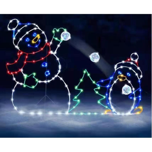 Snöboll Ljus, LED Utomhus Jul Dekoration Ljus Lysande B