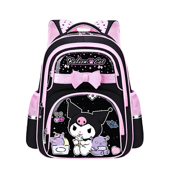 Barn Flickor Kuromi Cinnamoroll Ryggsäck Ryggsäck Skola Axel Väska Bowknot Ryggsäck Kuromi S