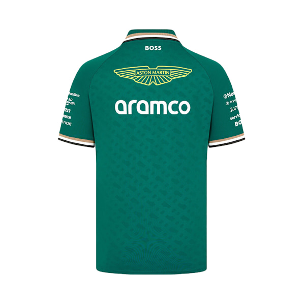 Aston Martin F1 Team Officiell Fernando Alonso T-shirt Grön 2024 Herr Toppar Polotröja M