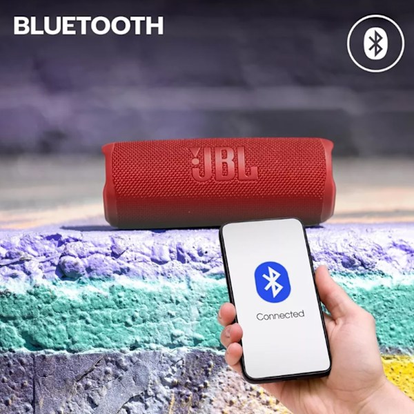 Flip 6 - Bärbar Bluetooth-högtalare 12 timmars batteri IPX67 Vattentät/Dammtät Red