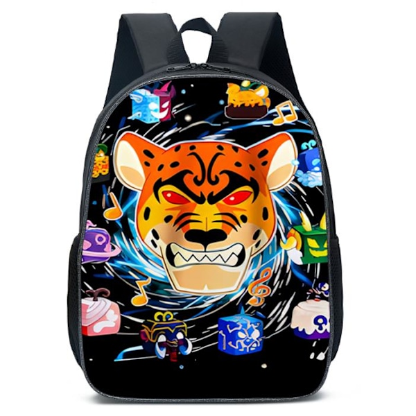 Pojkar Flickor Barn ROBLOX Blox Fruits Ryggsäck Studenter Cartoon Skolväska Bokväska Ryggsäck D 30*15*40cm