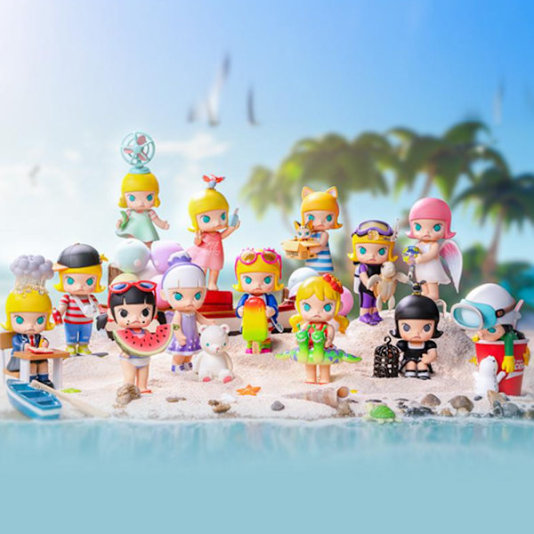 POP MART Molly When I was a Kid Series Figuriner, DIMOO Blind Box Figuriner Samlarleksaker (Slumpmässigt en)