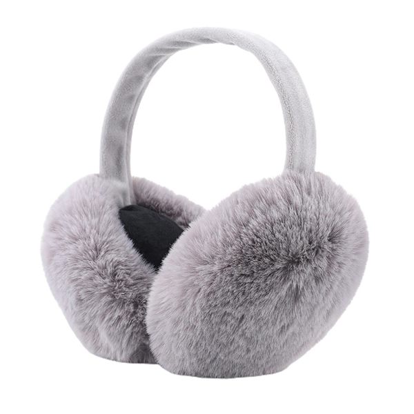 Vuxna Öronmuffar Vinter Plysch Mjukt Omslag Fuzzy Faux Päls Varm Öra grey