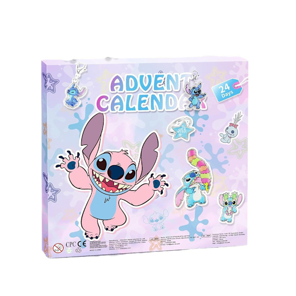 Stitch Adventkalender 2024 Smycken Adventkalender 2024 Jul 24 Dagar Nedräkningskalender med DIY Armband Jul Semester Ornament Flickor Present