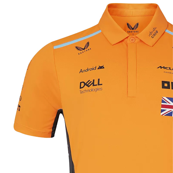 Racingdräkt F1 Herr 2024 Team Kortärmad \"4\" Poloshirt - Gul L