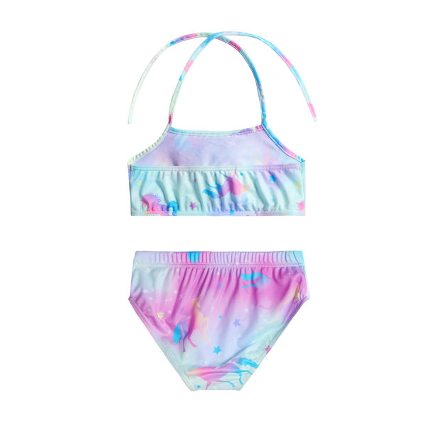Flickgrimma baddräkt Bikini med sjöjungfrusvans Set Badkläder 140cm