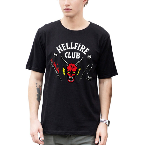Dam T-shirt för män Stranger Things 4 Hellfire Club T-shirt T-shirt 3XL