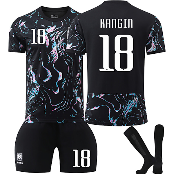 NO.18 KRNGIN Fotbollströja för Barn Pojkar T-shirt Shorts Strumpor Tröja Sommar Träningsdräkt Set 18