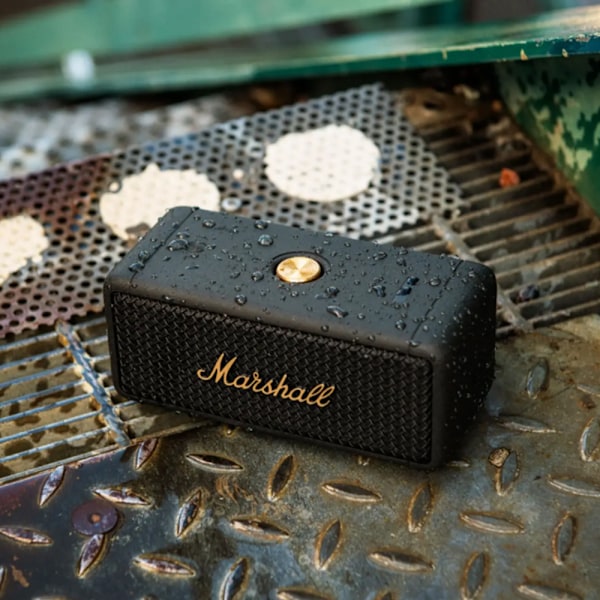 Portabel Bluetooth Trådlös Högtalare Vattentät Ny Black Gold