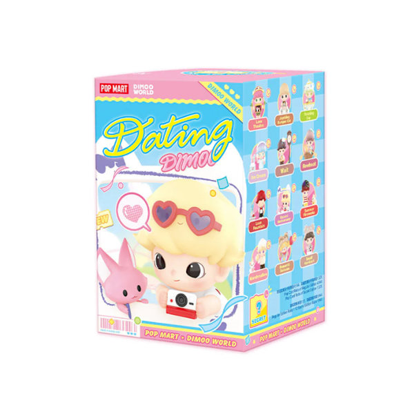 POP MART DIMOO Date Series Blind Box Figurer, DIMOO Blind Box Figurer Samlarleksaker (Slumpmässigt en)