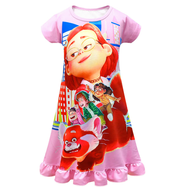 Turning Red Barn Flickor Nattlinne Sovklänning Pyjamas #2 Pink 7-8 Years