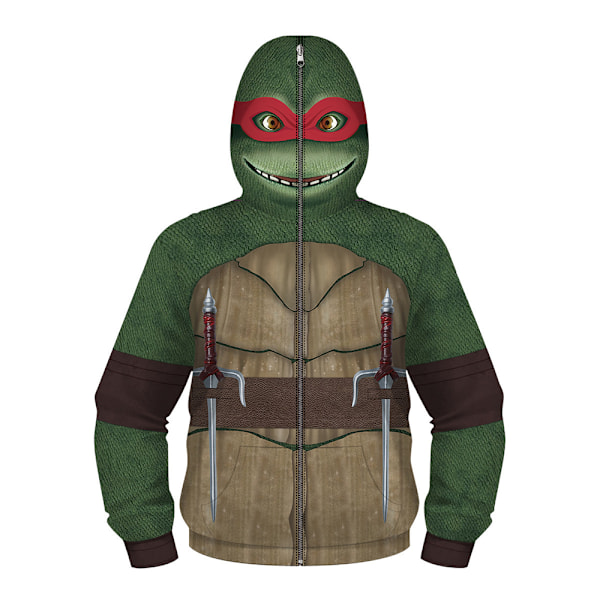 Barn Pojkar Mutant Ninja Turtles Jacka Full Zip Hoodie Kappa Toppar Mask Ytterkläder S