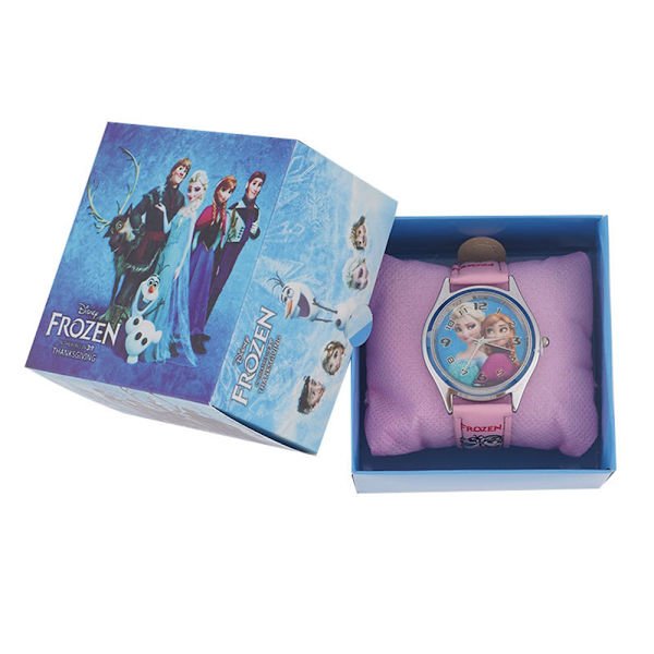 Barnklocka Kvarts Casual Cartoon WristWatch Flickor Barn Födelsedagspresenter Ice and snow
