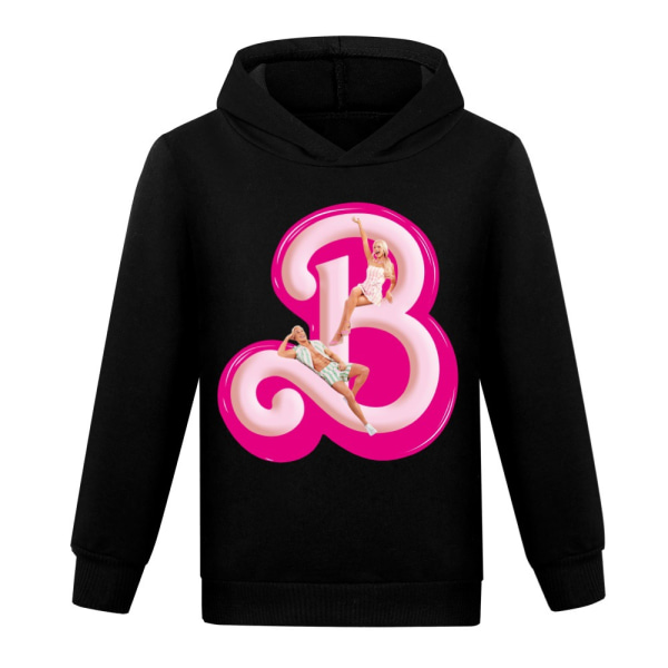 Pojkar Flickor Barbie Fashion Hoodie Barn Kostym Cosplay Sweatshirt black 130cm