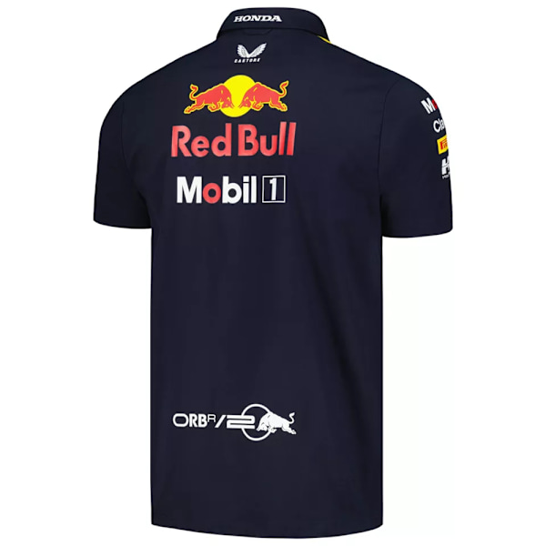 Racing F1 Herr 2024 Team Kortärmad Polotröja - Marinblå XL