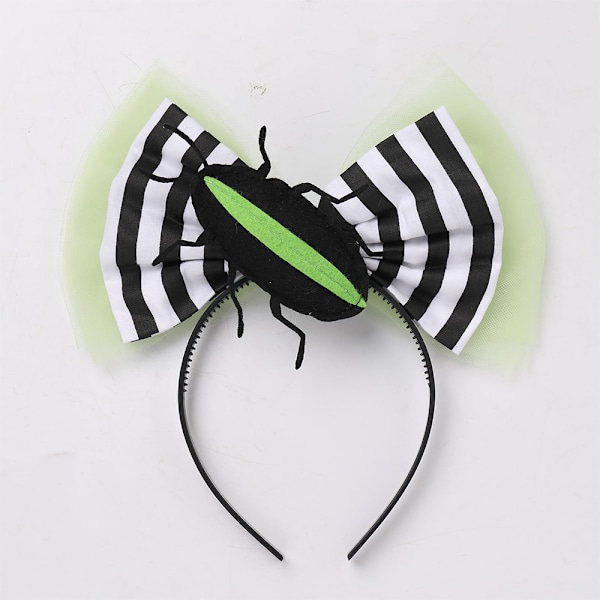 Beetlejuice Tulleklänning & Huvudband Set Kostym Barn Flickor Halloween Maskeraddräkt 9-10T