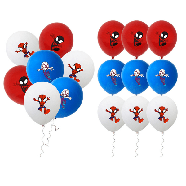Spiderman-tema födelsedagsfest Banners ballonger som dekor