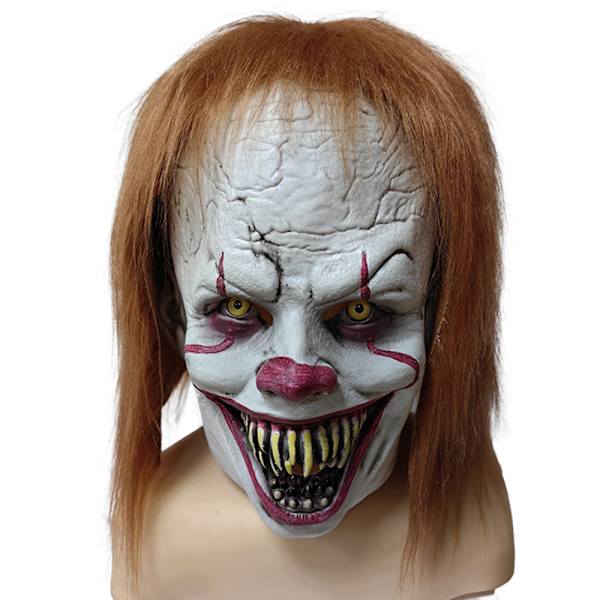 Halloween It Pennywise Joker Läskig Mask Vuxen Clown Party Cosplay Kostym Rekvisita
