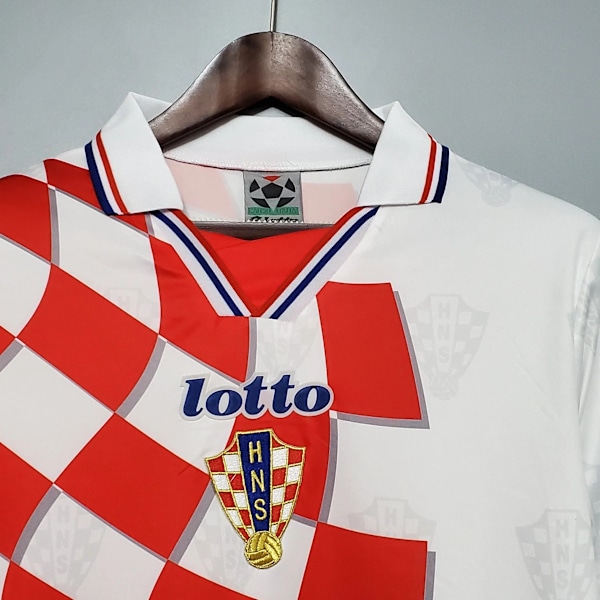 KROATIEN 1998 HEMMATRÖJA Retro Herr Fotbollströja L