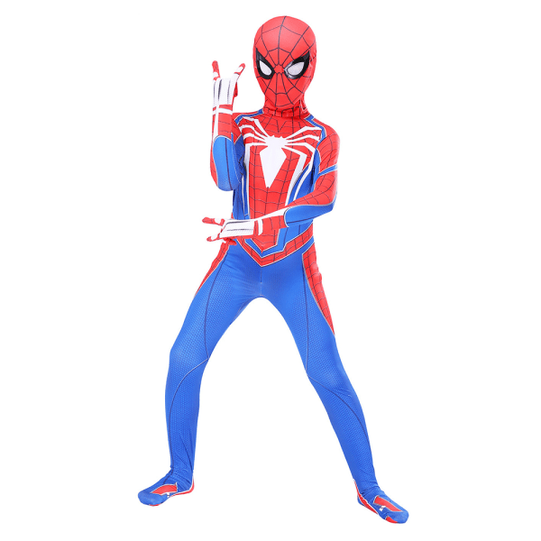Halloween Spider-Man Kostym Jumpsuit Bodysuit Fancy Dress Up 120cm