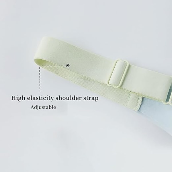 Push-up Sömlös BH för Kvinnor, Utjämnande BH utan Bygel Anti-Häng Minimizer BH Cream 2XL