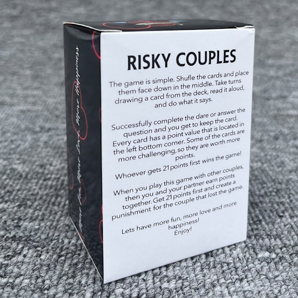 Risky Couples - Ett roligt parspel för att krydda tillvaron, kortspel för dejtkvällen