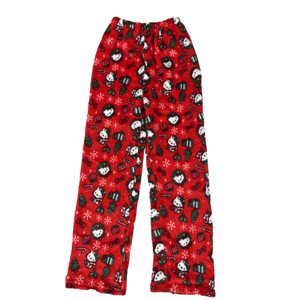 Julpyjamasbyxor för kvinnor, sovkläder för semester M