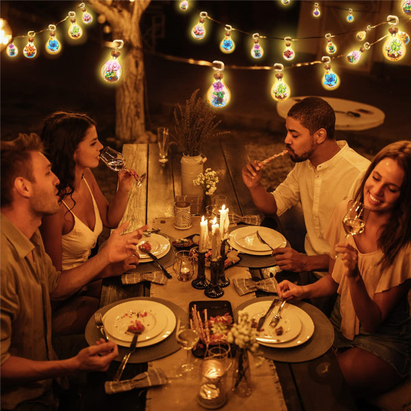 Kreativt byggklossleksak Succulent Glödlampa med LED-ljus DIY Carft Set för barn F