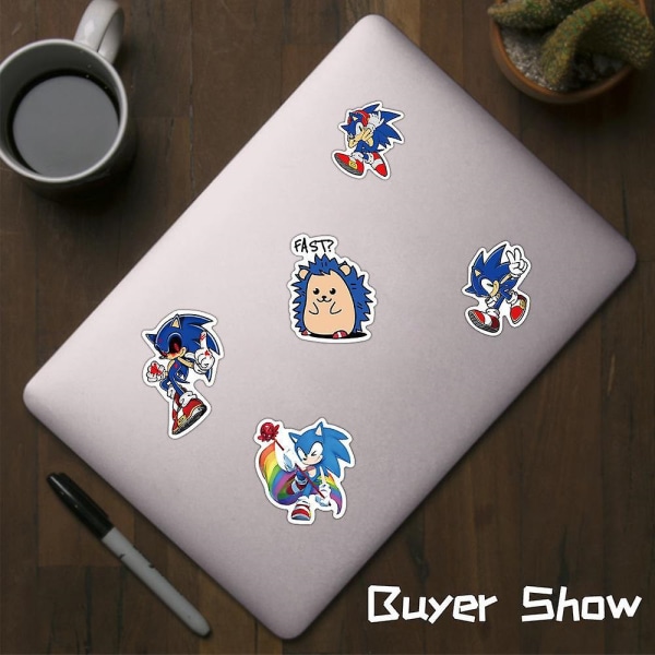 50 st Sonic The Hedgehog Doodle Stickers för bärbar telefon