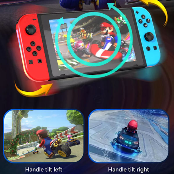 Joypad-kontroll för Nintendo Switch, Trådlös Joypad-ersättning för Switch-kontroll, Vänster och Höger Switch Blue Red