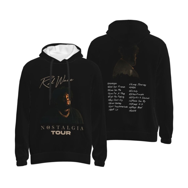 Rod Wave Hoodie Nostalgia Tour Musik High Street Hip Hop Huvtröja för vuxna XL