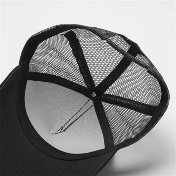 Truckerkepsar, Bekväma Truckerkepsar i Polyesternät, Unisex Baseballkepsar i Nät med Snapback, Sommarkepsar i Nät för Män och Kvinnor Grey