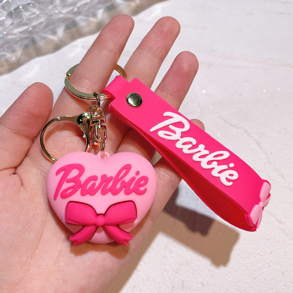 Barbie Nyckelring Mjuk Gummi Docka Hänge Dekompression leksak B