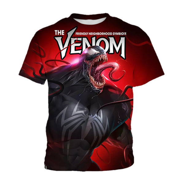 Marvel Venom T-shirt kortärmad T-shirt för barn, pojkeflicka A 6-7 Years