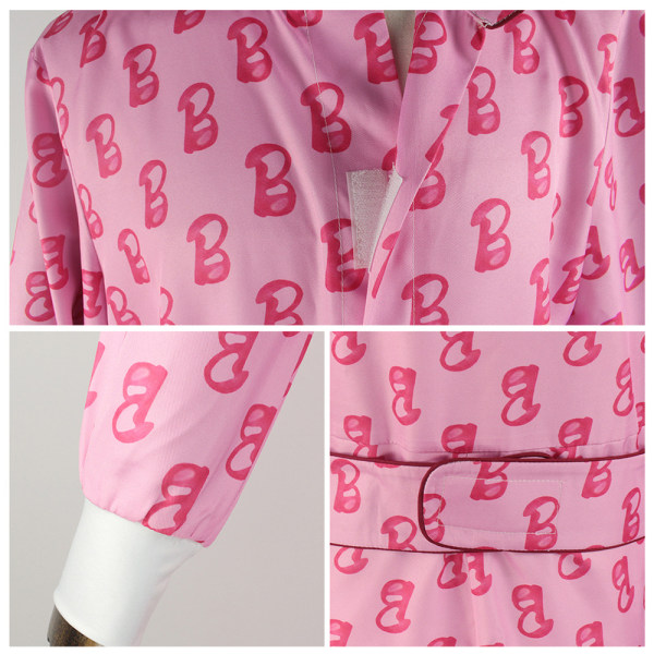 Vuxen Barbie Outfit För Män Ken Cosplay Kostymer Rosa Jumpsuit XL