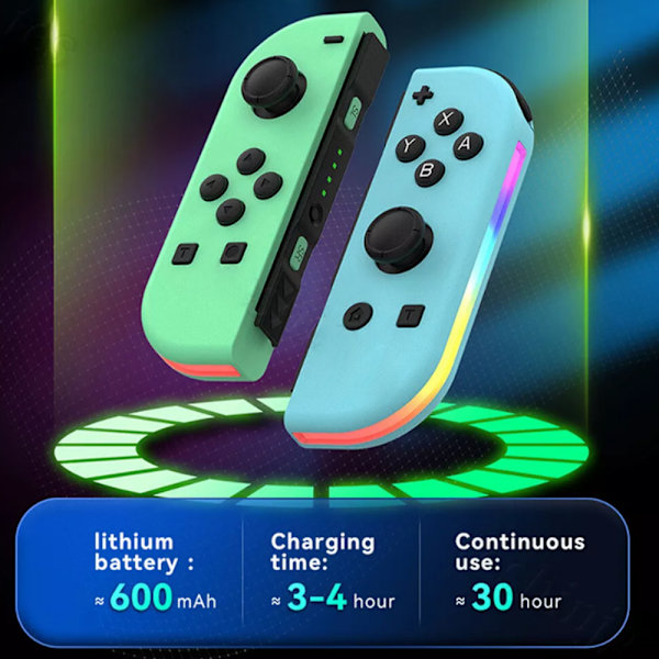 Joypad-kontroll för Nintendo Switch, Trådlös Joypad-ersättning för Switch-kontroll, Vänster och Höger Switch Blue Red