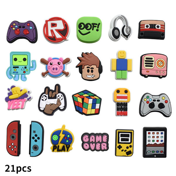 21 st Cartoon Roblox Croc Sko Charms för Clog Sandaler Skor Dekoration