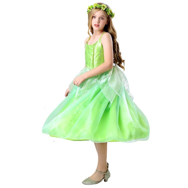 Flickor Prinsessklänning Kostymfest Halloween Jul Cosplay 130cm