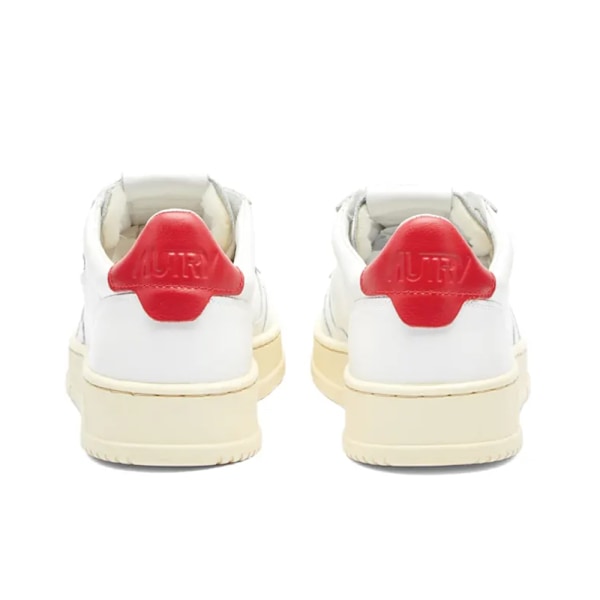 AUTRY 01 LÅG LÄDER SNEAKER Red 41