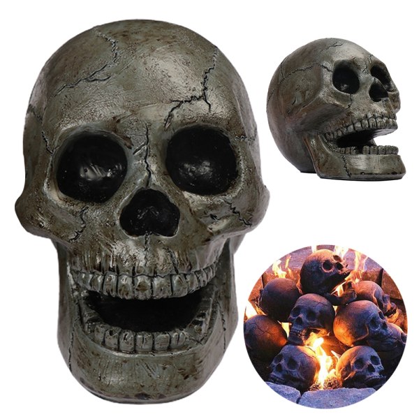 Keramisk skalle Brandsäker brandskalle Halloween dekoration