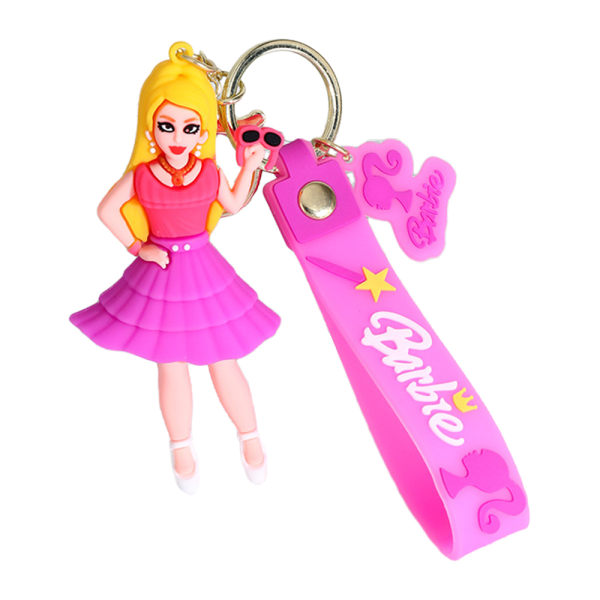 Barbie Docknyckelring Väska Charm Hänge Dockfigur Nyckelring Nyckelhållare Barn Present D