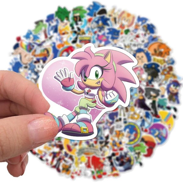 50 st Sonic The Hedgehog Doodle-klistermärken för bärbar telefon