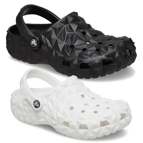 Crocs Unisex Klassiska Geometriska Clogtofflor White 41