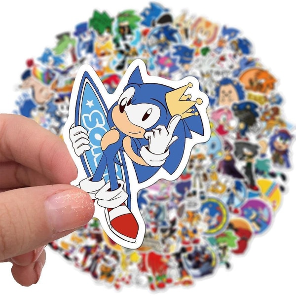 50 st Sonic The Hedgehog Doodle Stickers för bärbar telefon