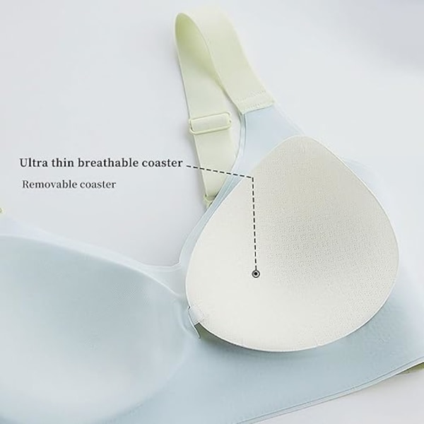 Push-up Sömlös BH för Kvinnor, Utjämnande BH utan Bygel Anti-Häng Minimizer BH Cream XL
